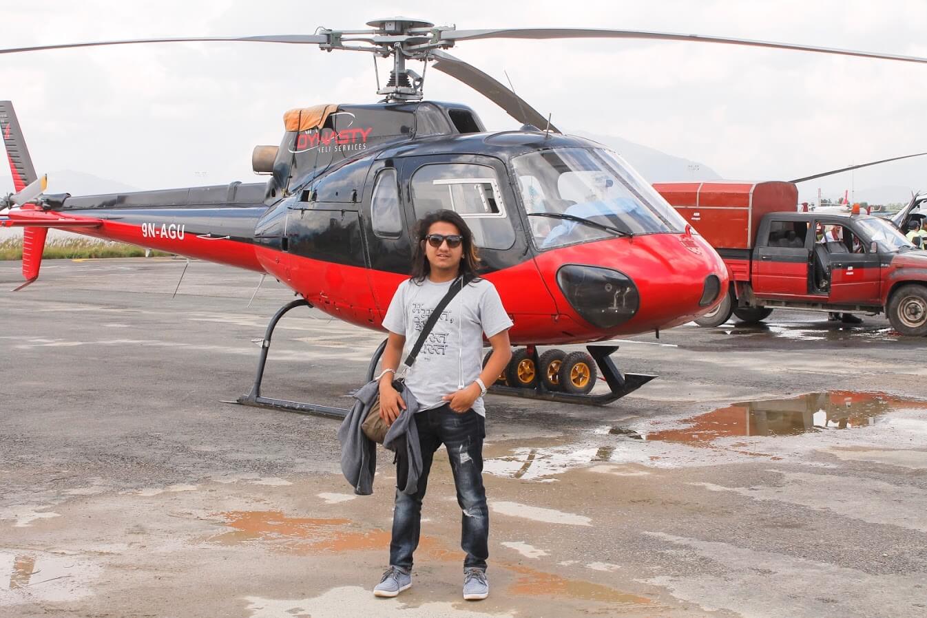 Jeevan Dhakal - Have you ever got free heli ride?? - Airport, Kathmandu